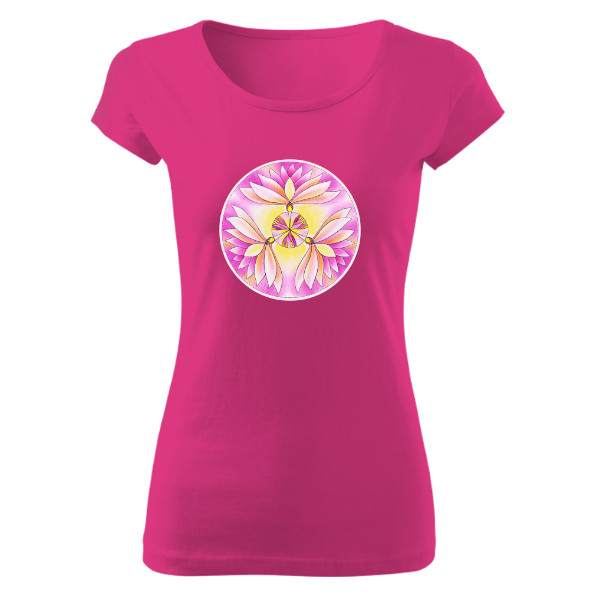 Tričko s potiskem Mandala - Těším se domů